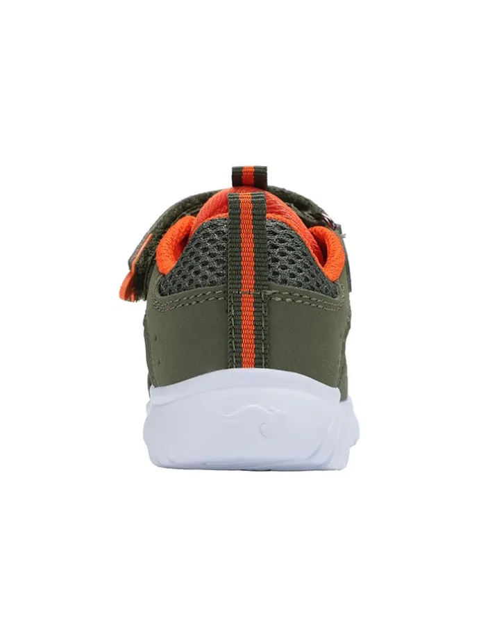 Halbsandalen in Khaki/Orange