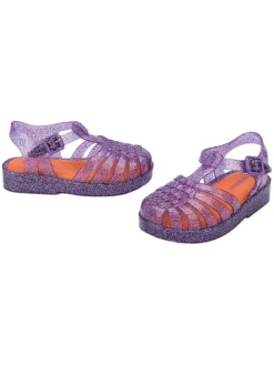 Halbsandalen in Lila