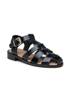 Halbsandalen in Schwarz