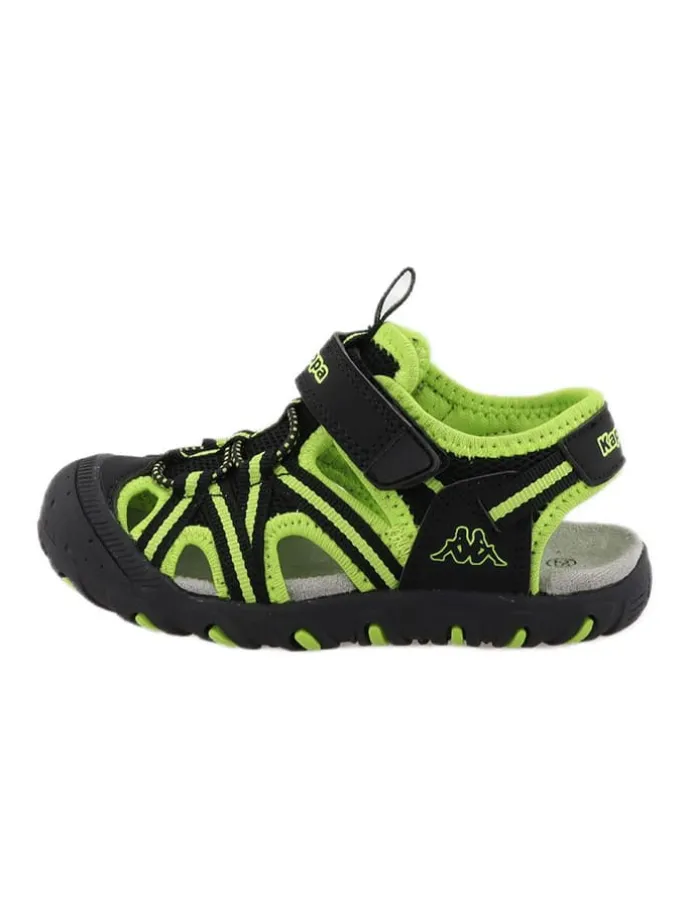 Halbsandalen "Jado" in Schwarz/ Grün