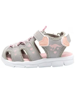 Halbsandalen "K-Mini" in Grau/ Rosa