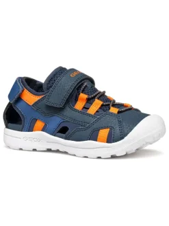 Halbsandalen "Vaniett" in Dunkelblau/ Orange