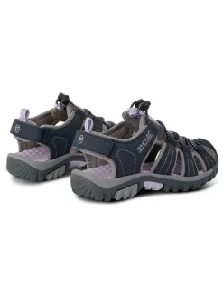 Halbsandalen ''Westshore'' in Beige/ Dunkelblau/ Lila