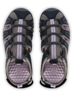 Halbsandalen ''Westshore'' in Beige/ Dunkelblau/ Lila