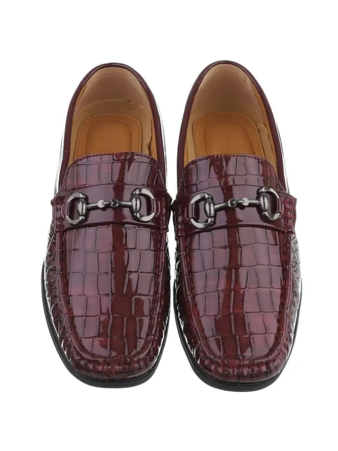 Halbschuh in Weinrot