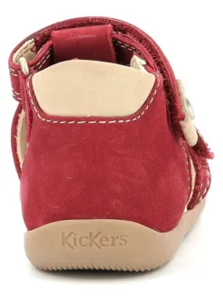 Halbschuhe in Rot/Beige