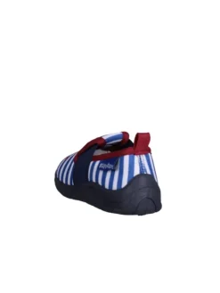 Hausschuh maritim in Marine/weiß