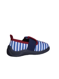 Hausschuh maritim in Marine/weiß