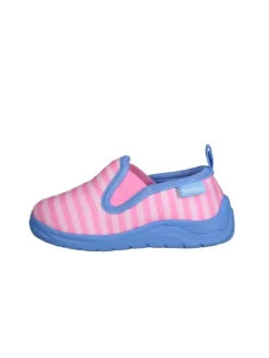 Hausschuh Ringel in Pink/Türkis