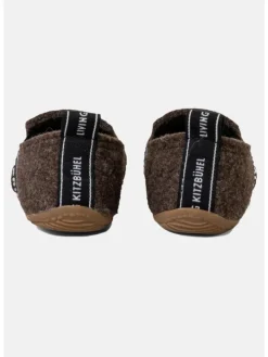 Hausschuh T-Modell Filz in Dark oak