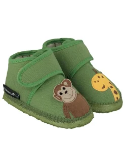 Hausschuhe "Affe" in Grün
