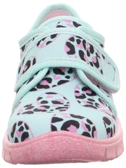 Hausschuhe "Bobby" in Hellblau/ Rosa