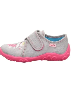 Hausschuhe "Bonny" in Grau/ Pink