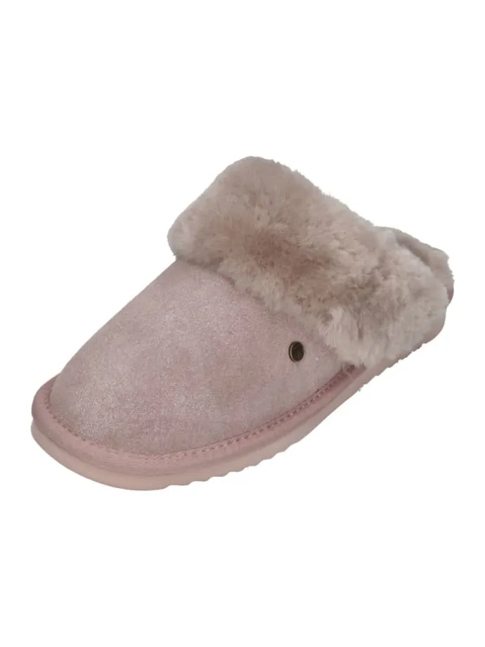 Hausschuhe COLLIE PRINT METALLIC in silberfarben