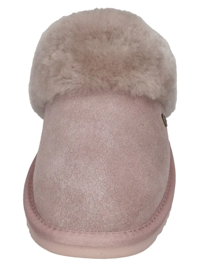 Hausschuhe COLLIE PRINT METALLIC in silberfarben