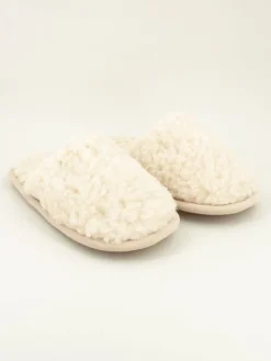 Hausschuhe "Curly" in Beige