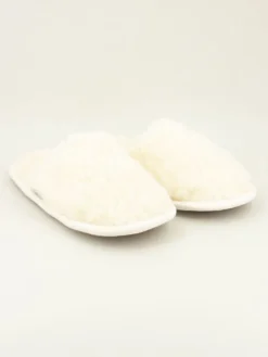 Hausschuhe "Curly" in Creme