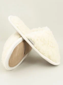 Hausschuhe "Curly" in Creme