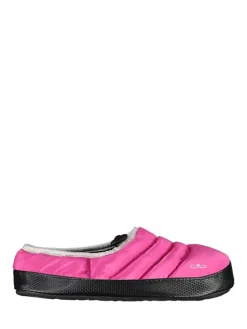 Hausschuhe "Doorsteps" in Schwarz/ Pink