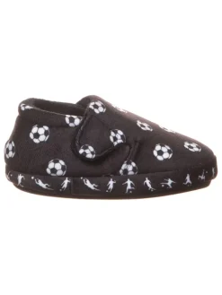 Hausschuhe "Fluffy Goal" in Schwarz