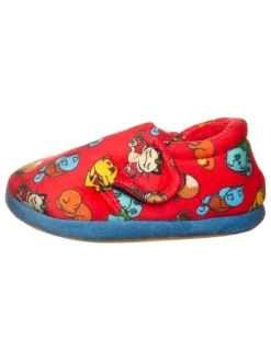 Hausschuhe "Fluffy Print" in Rot