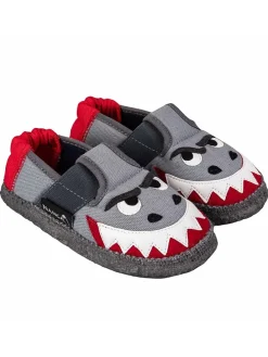 Hausschuhe "Hai" in Grau