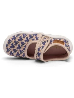 Hausschuhe in Beige/ Blau