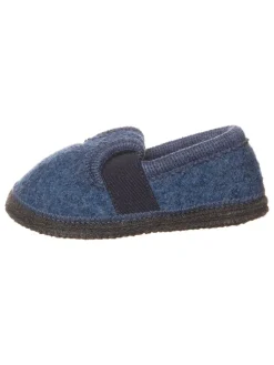 Hausschuhe in Dunkelblau/ Anthrazit