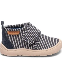 Hausschuhe in Dunkelblau/ Weiß