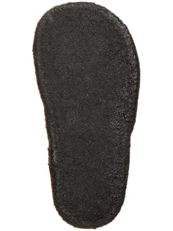 Hausschuhe in Dunkelgrün/ Hellbraun