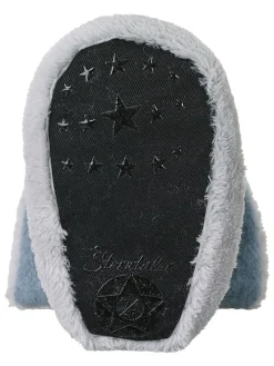 Hausschuhe in Hellblau/ Weiß