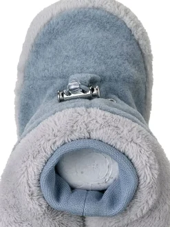 Hausschuhe in Hellblau/ Weiß