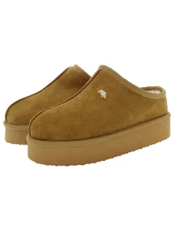 Hausschuhe in Hellbraun