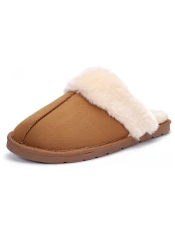 Hausschuhe in Hellbraun