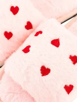 Hausschuhe in Rosa/ Rot