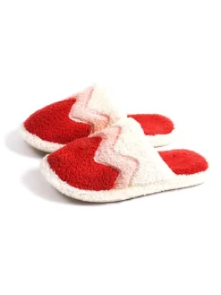 Hausschuhe in Rot/ Rosa