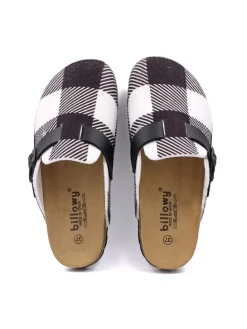 Hausschuhe in Schwarz/ Weiß