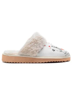 Hausschuhe in Weiß/ Bunt