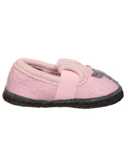 Hausschuhe "Katze" in Rosa/ Grau