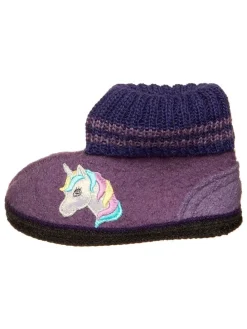 Hausschuhe "Kauns" in Lila/ Dunkelblau