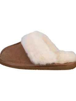 Hausschuhe Lammfell in Braun