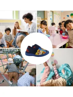 Hausschuhe mit Chase, Marshall und Rubble Motiv, in Blau, mit Klettverschluss