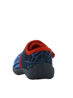 Hausschuhe mit Marvel Spiderman Motiv, in Rot, mit Klettverschluss