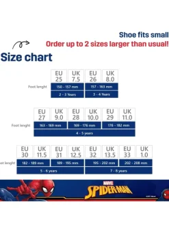 Hausschuhe mit Marvel Spiderman Motiv, in Rot, mit Klettverschluss