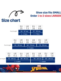 Hausschuhe mit Marvel Spiderman Motiv, in Schwarz, mit Klettverschluss