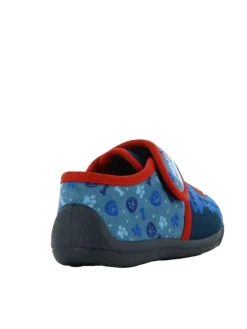 Hausschuhe mit Paw Patrol Chase und Marshall Motiv, in Blau, mit Klettverschluss