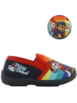 Hausschuhe mit Paw Patrol Chase und Marshall Motiv, in Regenbogenfarben