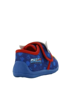Hausschuhe mit Paw Patrol Chase Motiv, in Blau, Klettverschluss