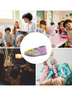 Hausschuhe mit Pokémon Pikachu und Jigglypuff Motiv, in Lila, Ballerina design