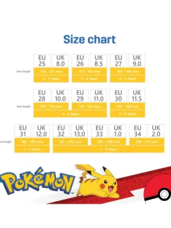 Hausschuhe mit Pokémon Pikachu Motiv, in Blau, mit Klettverschluss